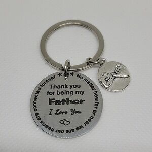 Father I Love You Purse Charm Keyring